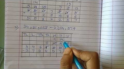 Subtraction of six and seven digit numbers( std 5)