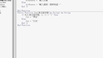回傳值改為字串型態EXCEL VBA自動化 吳老師
