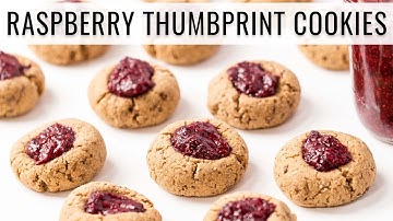 RASPBERRY THUMBPRINT COOKIES | with homemade jam 🎄 #COOKIEWEEK