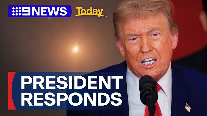 Trump responds to Iran's attack on US airbase | 9 News Australia