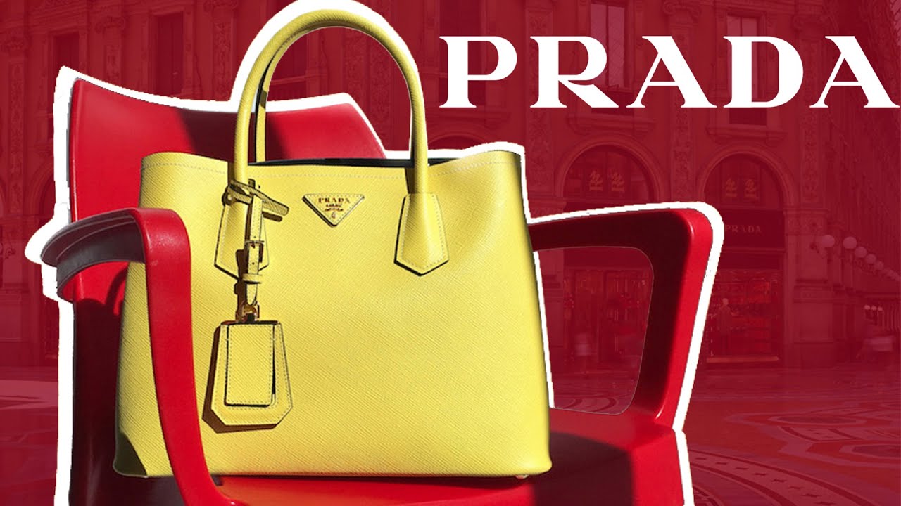 Prada-Saffiano-Cuir-Double-Bag-Yellow