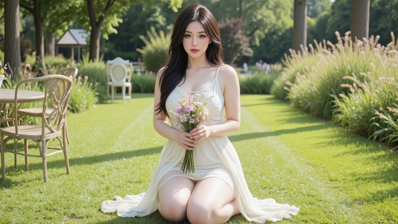 Soft Elegance White Dress | AI Art LookBook