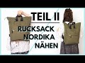 Rucksack Nordika nähen 🎒Teil 2: Außentasche und fertig stellen