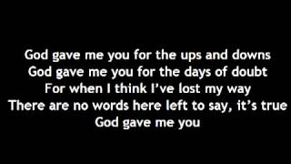 Blake Shelton- God Gave Me You **Lyrics** chords