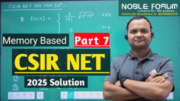 Function of Several Variables in CSIR NET December 2024 | #csirnetmaths | #csirnetdec2024 Noble