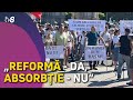 „Reformă - da, absorbție - nu”. Zeci de profesori, studenți și cercetători au protestat în PMAN