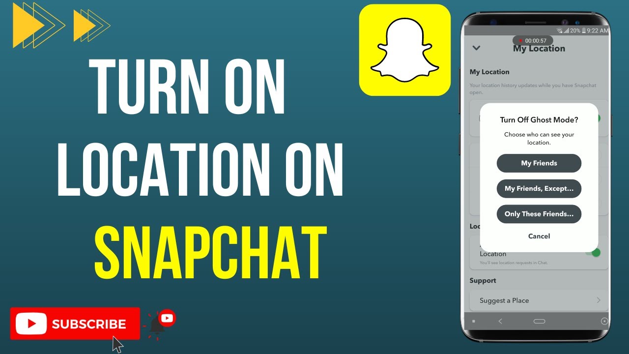 How To Turn ON Your Snapchat Location Snapchat YouTube
