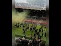 Pitch invasion at Old Trafford before Manchester United vs Liverpool game