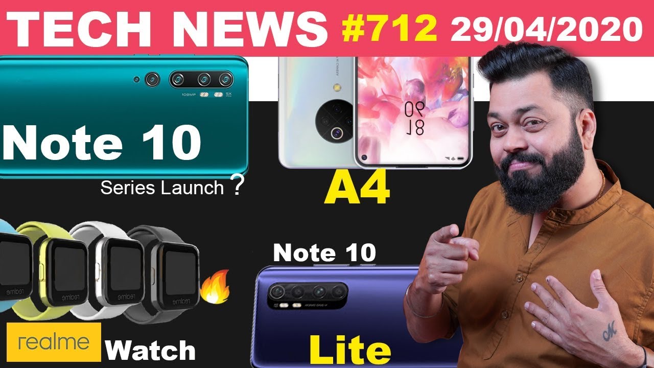 Redmi Note 10 Series Launch, realme Watch All Details,5G Under 10K?,Mi A4, Mi Note 10 Lite-#TTN712