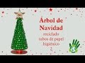 Árbol de Navidad Reciclando Tubos de Papel Higiénico #2