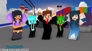 MAIZEN, APHMAU, CRAFTEE, MIKEY | SHUFFLE DANCE | DUNDUN DANCE | HERO TONIGHT - Minecraft Animation