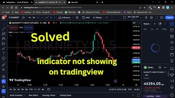 Fix : indicator not showing on tradingview | tradingview indicators not working | Tradingview