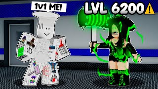I CHALLENGED A LEVEL 6000 TO 1v1 IN ROBLOX FLEE THE FACILITY
