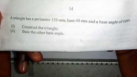 Construction of a Triangle given the Perimeter, the Base and One base Angle or Ratio of sides