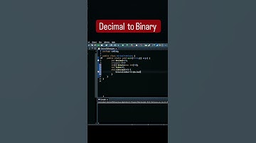 How to convert  Decimal  to Binary digits in java? #coding #java #programming #logic