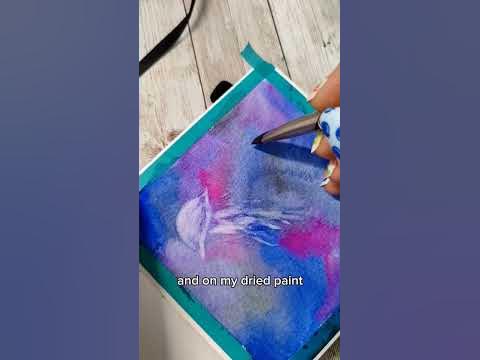 🏋️‍♀️🏋️‍♀️🏋️‍♀️ watercolor isn't just for mistakes 🪼🪼🪼#watercolor # ...