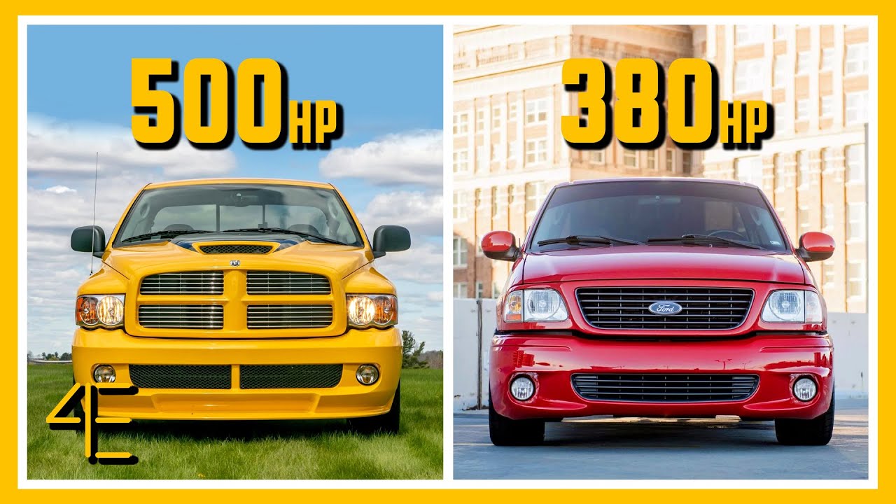 Dodge Ram SRT10 vs Ford F150 SVT Lightning Car Spec Comparison