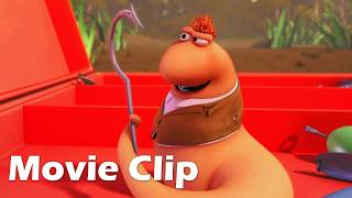 Barry and his friends are captured by a fisherman! | Sunshine Barry and Disco Worms (Movie Clip)