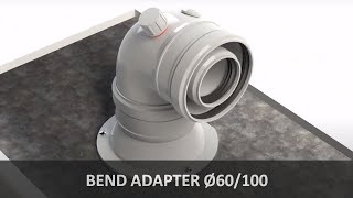 BEND ADAPTER Ø60/100 for condensing boilers