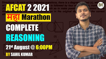 Complete Reasoning Marathon for AFCAT 2 2021 |Score 32/32 in Reasoning | AFCAT 2V2021 Preparation