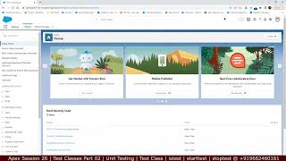 Apex Session 26 | Test Classes P 02 | Unit Testing  | istest | Test Method | starttest | stoptest