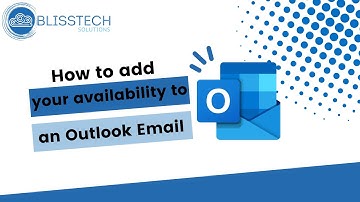 How to add your availability to an Outlook Email