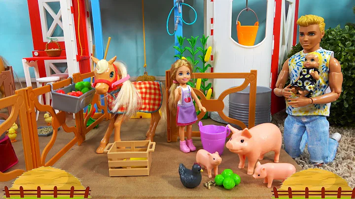 Barbie and Ken Farmers w Barbie's Baby and Barbie'...