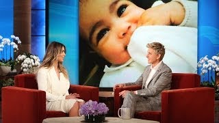 Kim kardashian gave ellen an update on baby north, with photos to
boot, and told her their plans for more children.