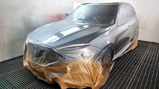 Car painting | BMW X5 spray painting | Spray gun Sata X5500 I RP / Iwata ws400 Pininfarina