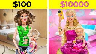 RICH VS POOR BARBIE ROOM MAKEOVER | Cheap VS Expensive Items for Your Room by 123 GO!