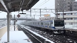 【フリー素材】E531系K471編成+K418編成 藤代駅到着