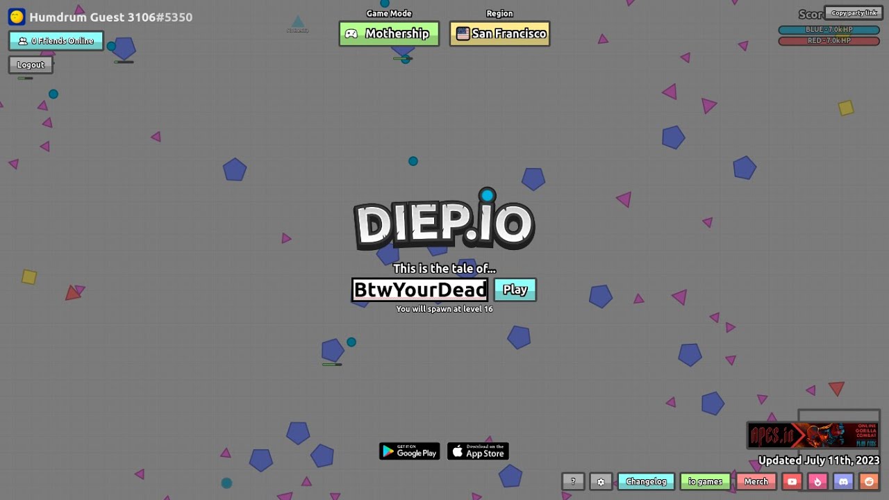 A day of a life in Diep.io 2#: How to 'Mothership' by x-GamerKole