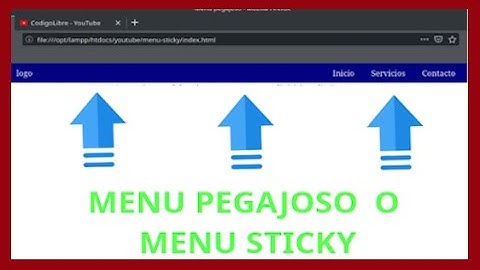 Crear menú pegajoso o menú sticky fácilmente con HTML, CSS y javaScript