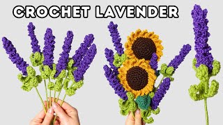 Crochet Lavender Tutorial for Bouquet 💜 Easy Crochet Lavender