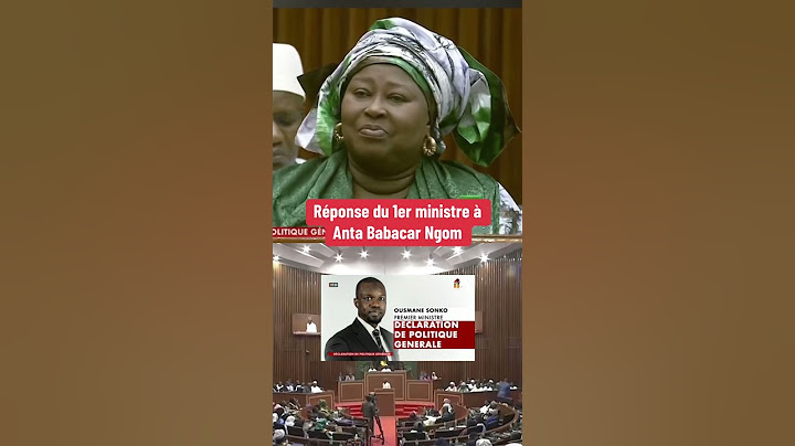 Réponse du PM Ousmane Sonko à Anta Babacar Ngom
