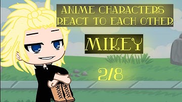 Anime Characters react to each other//Mikey 2/8