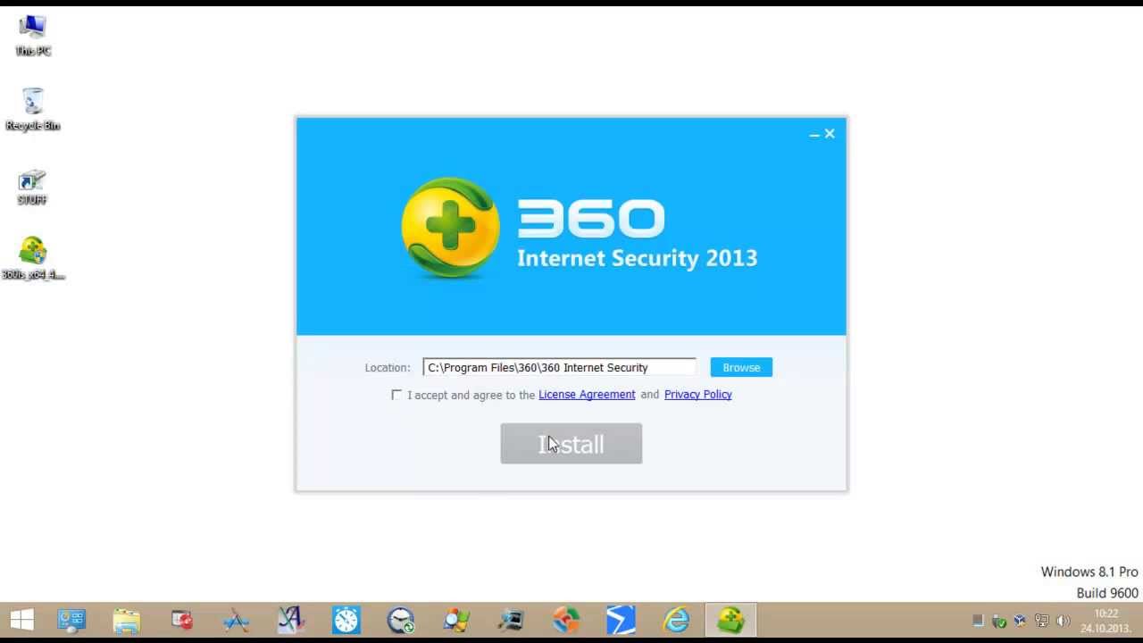 Installing 360 Internet Security and look at new