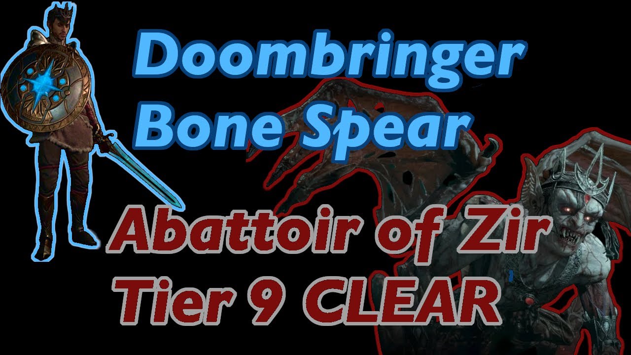 Doombringer Bone Spear | Abattoir of Zir Tier 9 | No Shrine | Diablo 4 Season 2