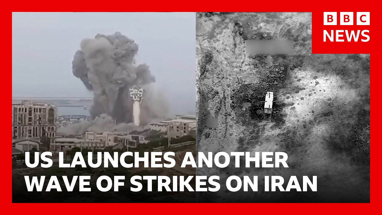 Iran threatens to block more trade routes as US launches fresh strikes | BBC News