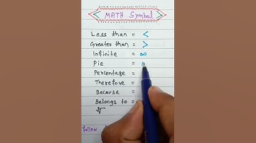 Symbols|Math Symbols|#shorts #ytshorts
