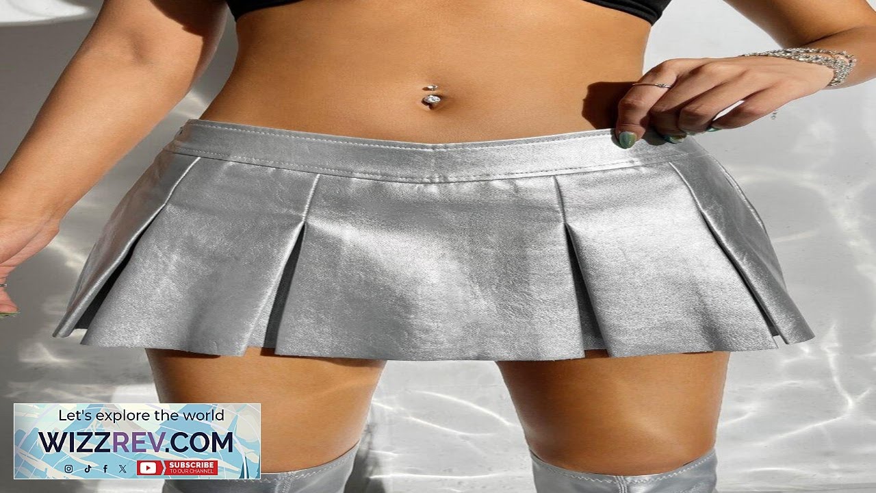 SHEIN ICON Women's Solid Color Pleated A Line Skirt Casual & Vacation Review