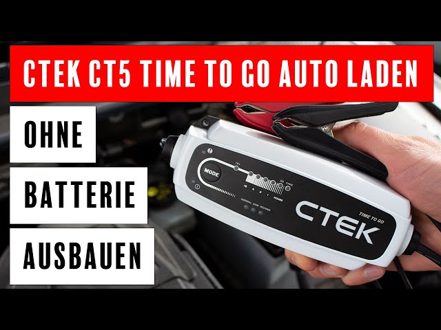 Autobatterie laden mit Ladegerät ohne Ausbau - CTEK CT5 TIME TO GO - 8  einfachen Schritte 