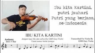 [Free Sheet] Ibu Kita Kartini - WR Soepratman || Violin Sheet Music