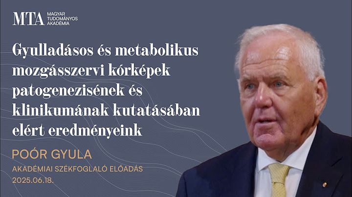Poór Gyula székfoglaló előadása (2025.06.18)