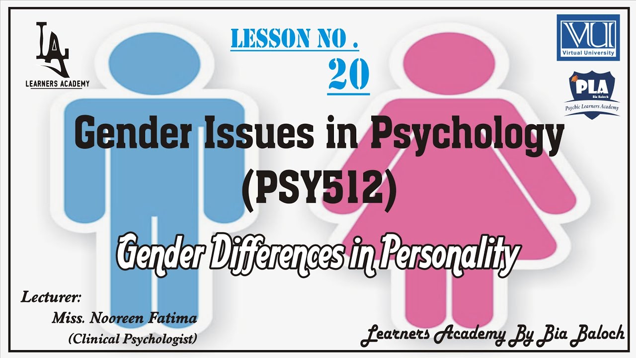 Gender Issues in Psychology (PSY512) VU Urdu | Lecture No.20 | Learners Academy By Bia Baloch