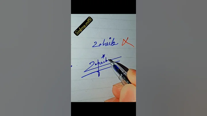signature of zohaib ,amazing signatures, #growmyaccount #calligraphy #handwriting #shortsvideo #art