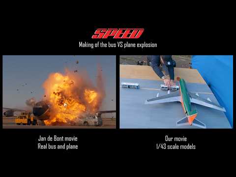 Practical effects explosion scene using miniatures | Speed (1994) behind the scenes