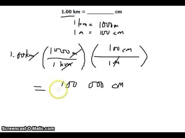 Unit Conversion 1 00 Km To Cm Youtube