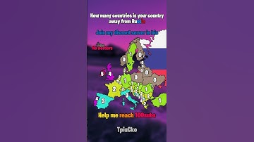 How many countries is your country away from Russia  #europe #geographythroughmaps  #fypシ゚viral #map