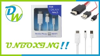 Unboxing : MHL HDMI Adapter Cable For Samsung Galaxy S3/ S4/ Note-2/ Note-3 Review
